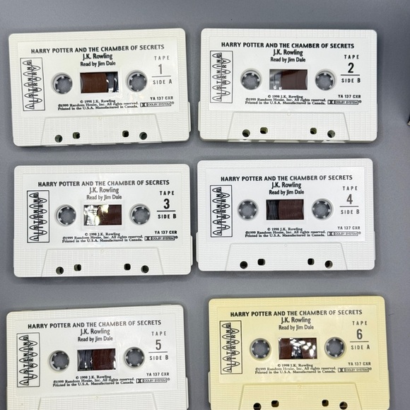 📚 Harry Potter Chamber of Secrets Jim Dale Audiobook 6 Cassette Tapes w/ Box - Picture 16 of 16